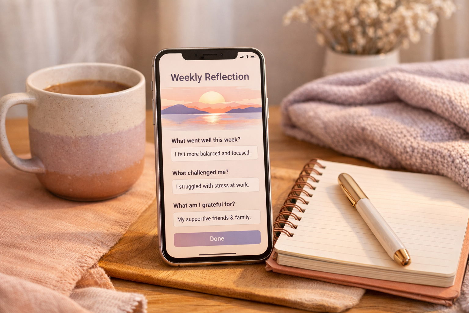 Weekly progress check-ins